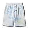 SHORTS DE TEJIDO TEÑIDOS AL ESTILO TIE-DYE (AZUL)