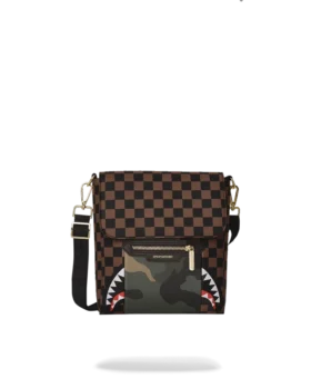BOLSA DE BOLSOS MENSAGEROS «SHARKS IN PARIS» CON BOLSILLO EXTERIOR CON CREMALLERA DORADA