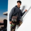 BOLSA DE BOLSOS MENSAGEROS «SHARKS IN PARIS» CON BOLSILLO EXTERIOR CON CREMALLERA DORADA