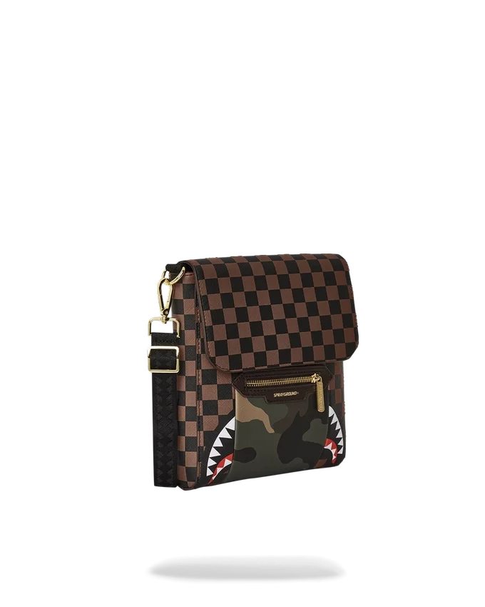BOLSA DE BOLSOS MENSAGEROS «SHARKS IN PARIS» CON BOLSILLO EXTERIOR CON CREMALLERA DORADA