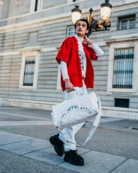 BOLSA DE DEPORTE EMPEROR CON ESTAMPADO MONEY EN COLOR POWDER