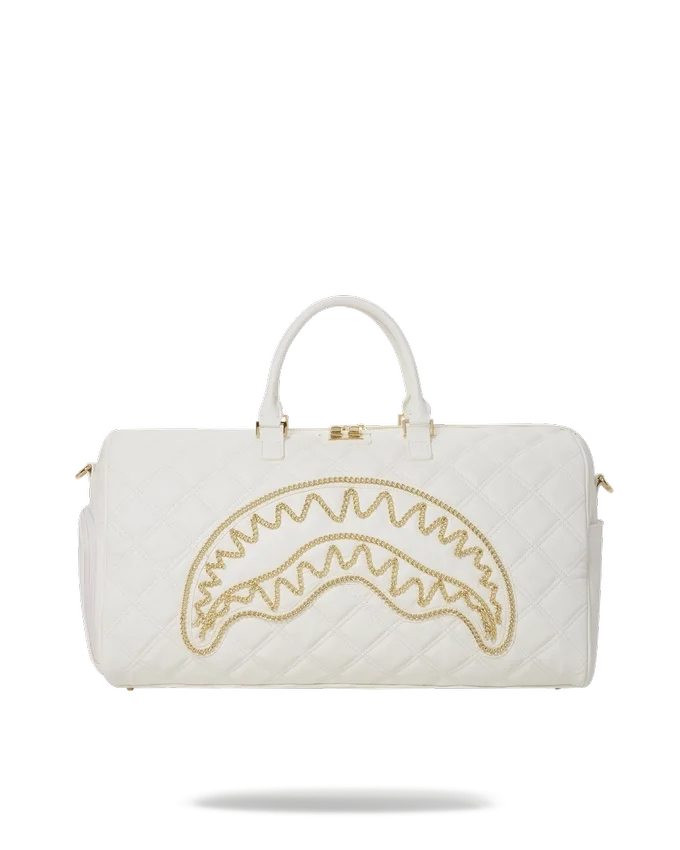 BOLSA DE DEPORTE RIVIERA LE BLANC CON CADENA DORADA Y DETALLE DE TIBURÓN