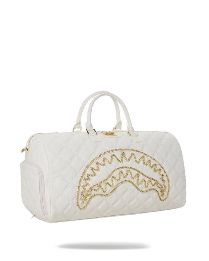 BOLSA DE DEPORTE RIVIERA LE BLANC CON CADENA DORADA Y DETALLE DE TIBURÓN