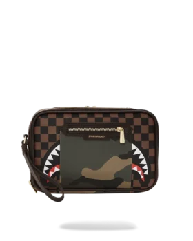 BOLSA DE NECESERES «BRICKSIDE» CON BOLSILLO EXTERIOR CON CREMALLERA DORADA DE SHARKS IN PARIS