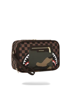 BOLSA DE NECESERES «BRICKSIDE» CON BOLSILLO EXTERIOR CON CREMALLERA DORADA DE SHARKS IN PARIS