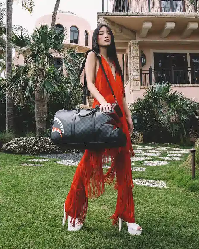 BOLSA DE VIAJE GRIS «Shark Bite Sharks In Paris»