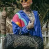 BOLSA DE VIAJE NOIR CON CADENA DORADA Y DETALLE DE TIBURÓN