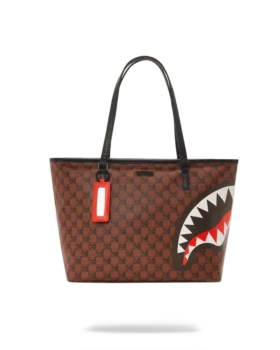 BOLSA TOTE CON TIBURONES Y CALAVERAS
