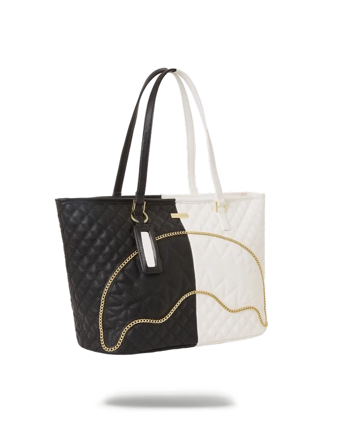 BOLSO TOTE DE TIBURÓN SPLIT CON ACOLCHADO DIVIDIDO «LEVELED UP»