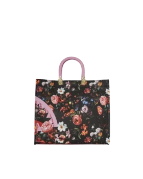 BOLSO TOTE JARDÍN DE FLORES TORTUGA