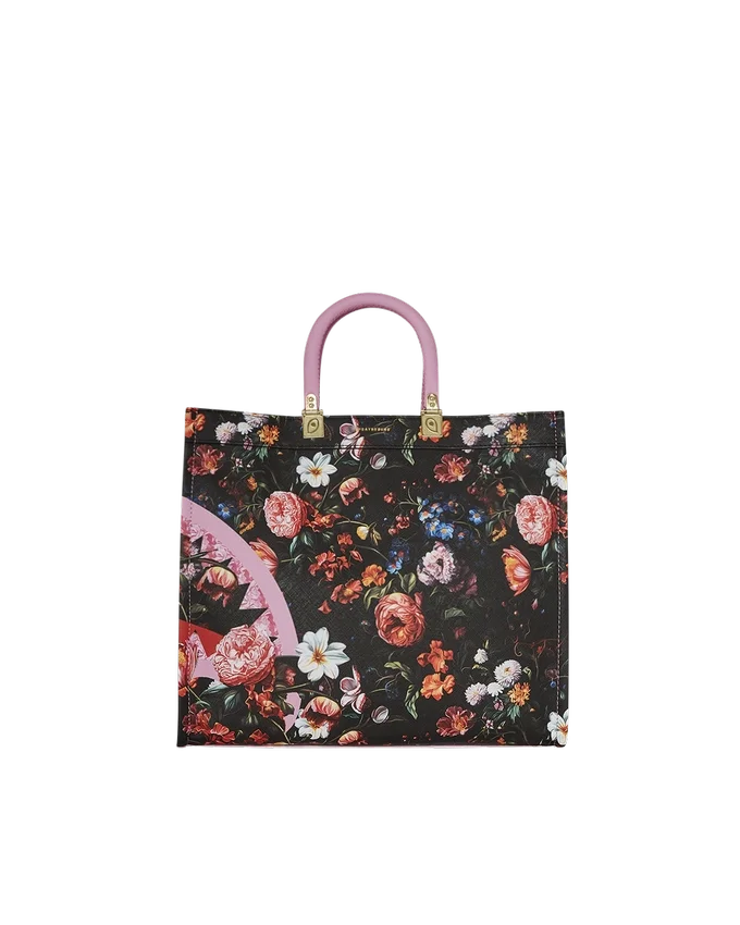 BOLSO TOTE JARDÍN DE FLORES TORTUGA