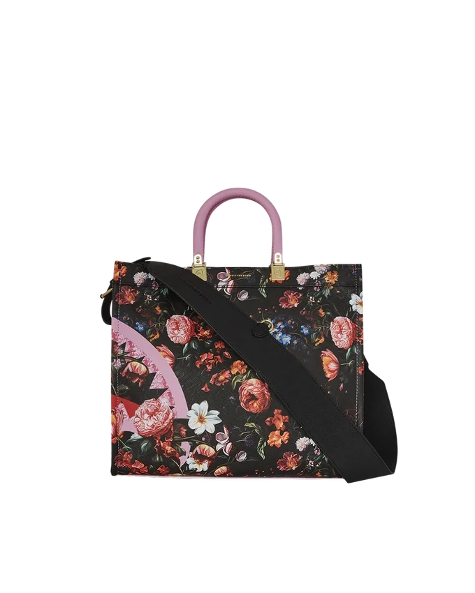 BOLSO TOTE JARDÍN DE FLORES TORTUGA