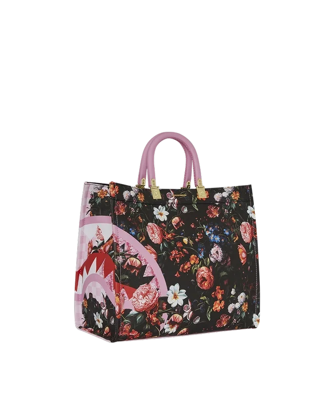 BOLSO TOTE JARDÍN DE FLORES TORTUGA