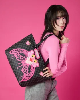 BOLSO TOTE «PANTERA ROSA Y TIBURÓN DIAMANTADO»
