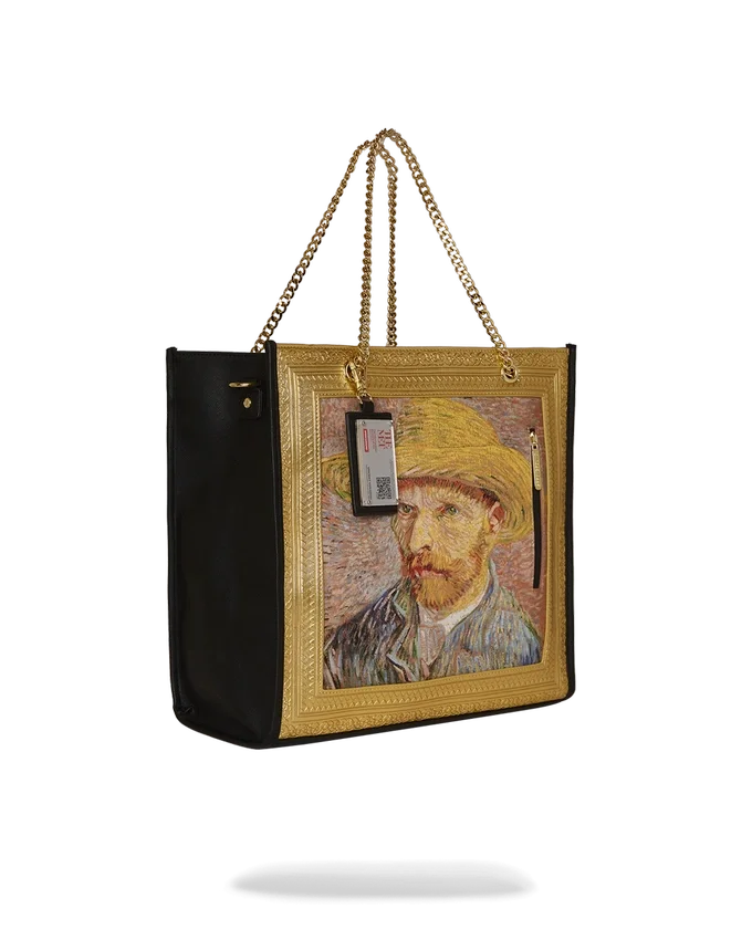 BOLSOS TOTE CON AUTORRETRATO ENMARCADO DE VAN GOGH