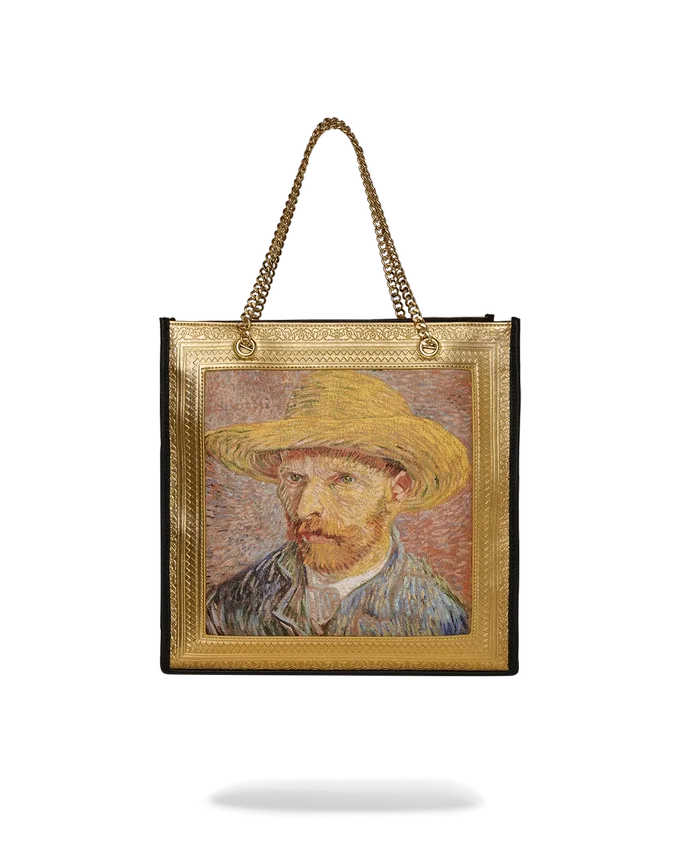 BOLSOS TOTE CON AUTORRETRATO ENMARCADO DE VAN GOGH