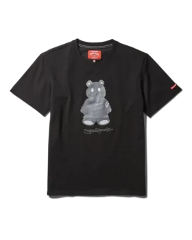 CAMISETA DE MANGA CORTA CON DISEÑO DE MONEY BEAR (NEGRA)