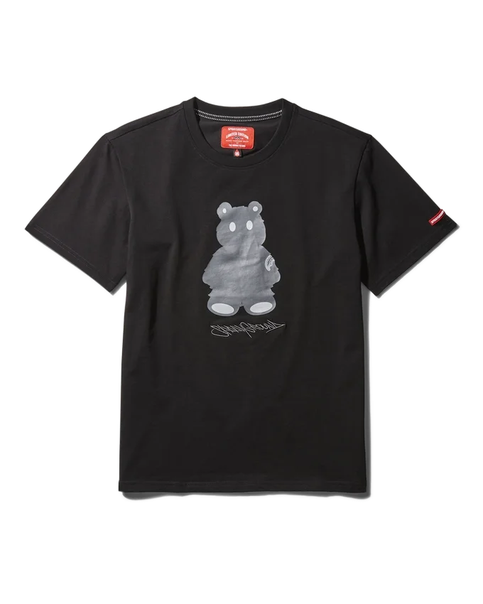 CAMISETA DE MANGA CORTA CON DISEÑO DE MONEY BEAR (NEGRA)