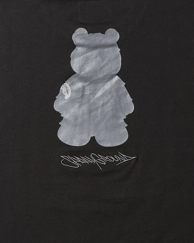 CAMISETA DE MANGA CORTA CON DISEÑO DE MONEY BEAR (NEGRA)