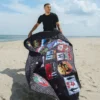 GLOBAL MOGUL UNLIMITED MILES: MANTILLA DE PLAYA PLEGABLE, RESISTENTE AL AGUA Y CONVERTIBLE EN BOLSA TOTE