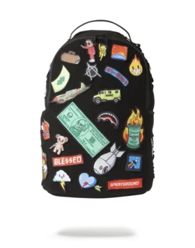 LA MOCHILA CON 32 PARCHES DESMONTABLES DE VELCRO