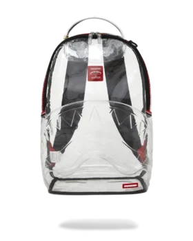 Mochila 100 % transparente con diseño de Shark