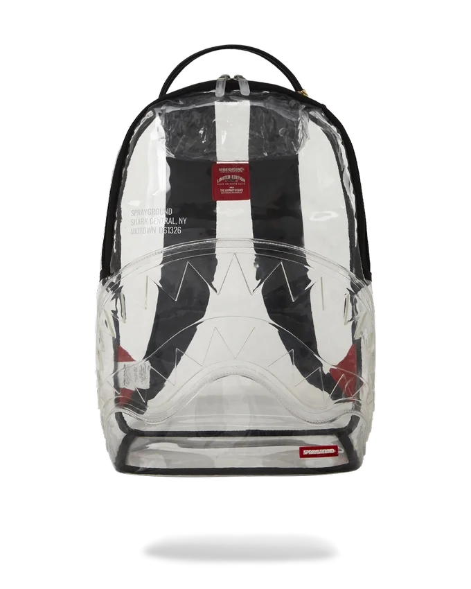 Mochila 100 % transparente - Shark Central