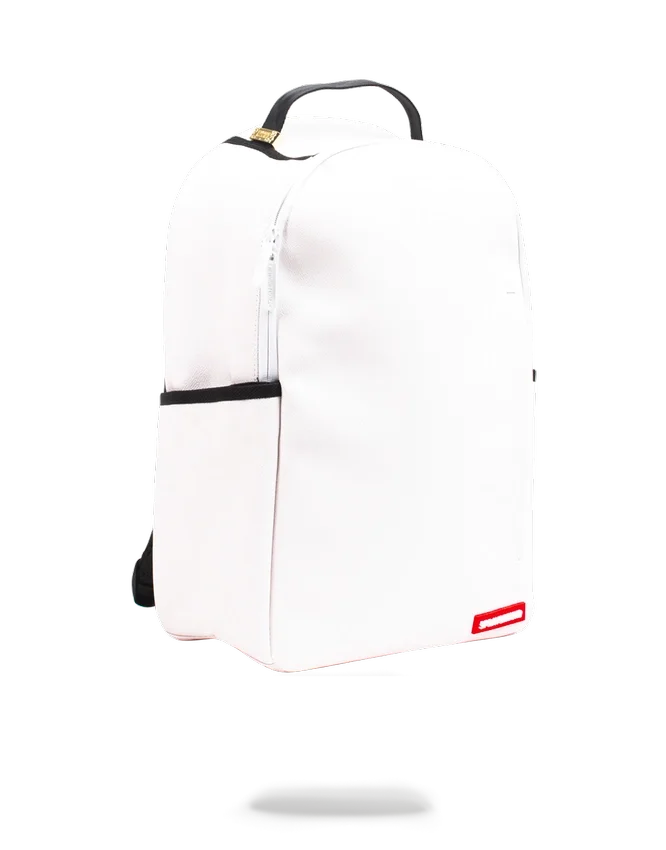 Mochila blanca SPRAYGROUND DIY (CUERO VEGANO Y FORRO INTERIOR PARA DINERO) Y MARCADORES INCLUIDOS