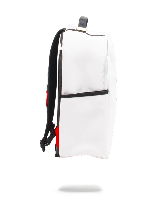 Mochila blanca SPRAYGROUND DIY (CUERO VEGANO Y FORRO INTERIOR PARA DINERO) Y MARCADORES INCLUIDOS