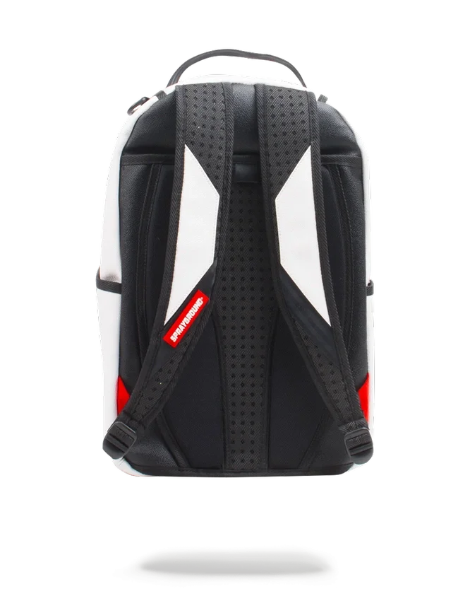 Mochila blanca SPRAYGROUND DIY (CUERO VEGANO Y FORRO INTERIOR PARA DINERO) Y MARCADORES INCLUIDOS