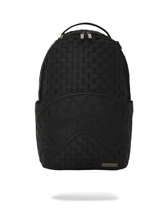 Mochila con corte y cosido tejida a mano
