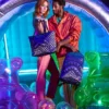 Mochila con espectáculo de luz de fibra óptica