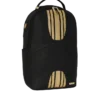Mochila con rayas de carrera en oro y negro
