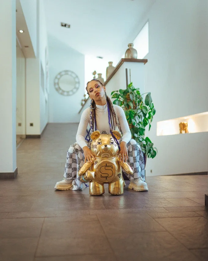Mochila de osito de peluche «GOLD RUSH MONEYBEAR»