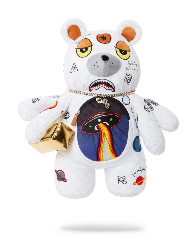 Mochila de osito de peluche «Moneybear» con diseño «UFO Spaced Out»