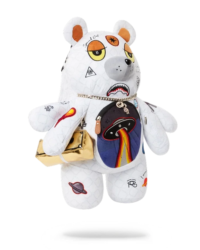 Mochila de osito de peluche «Moneybear» con diseño «UFO Spaced Out»
