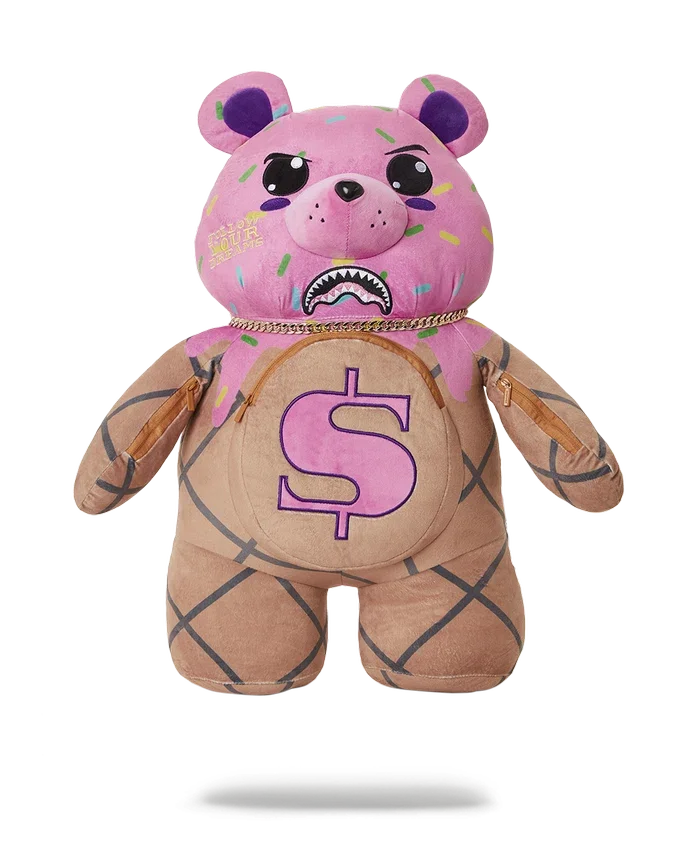 Mochila de osito de peluche Moneybear «I SCREAM»