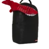 MOCHILA DE TELA DE PELUCHE «BIG BITE» CON MOTIVO DE TIBURÓN