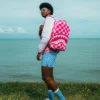 MOCHILA FURZILLA SHARK (CUADROS ROSA)
