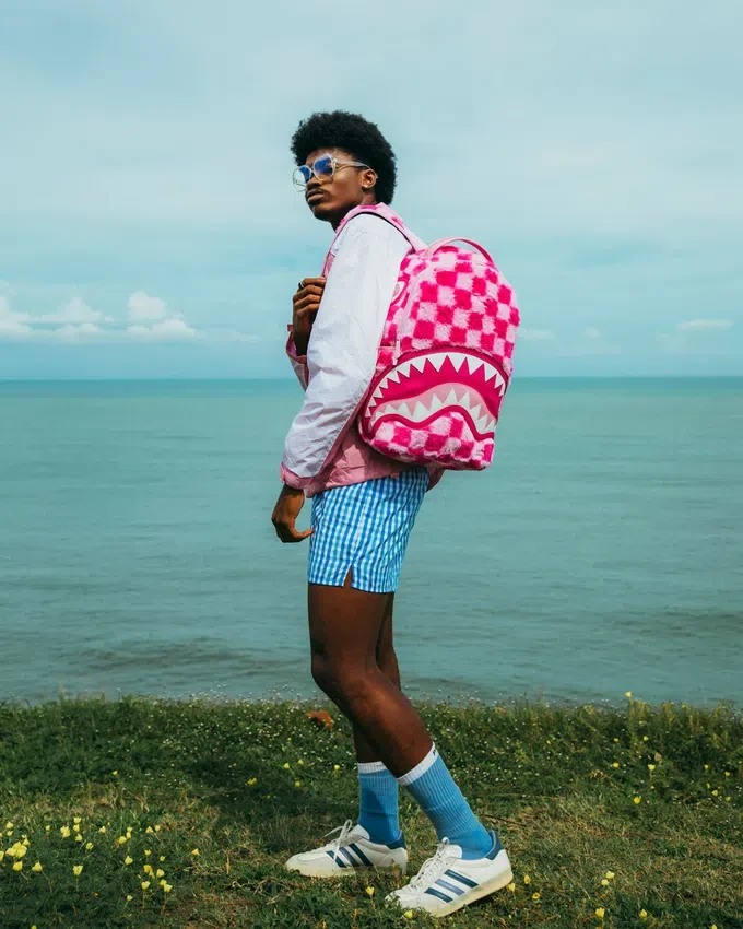 MOCHILA FURZILLA SHARK (CUADROS ROSA)