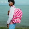 MOCHILA FURZILLA SHARK (CUADROS ROSA)