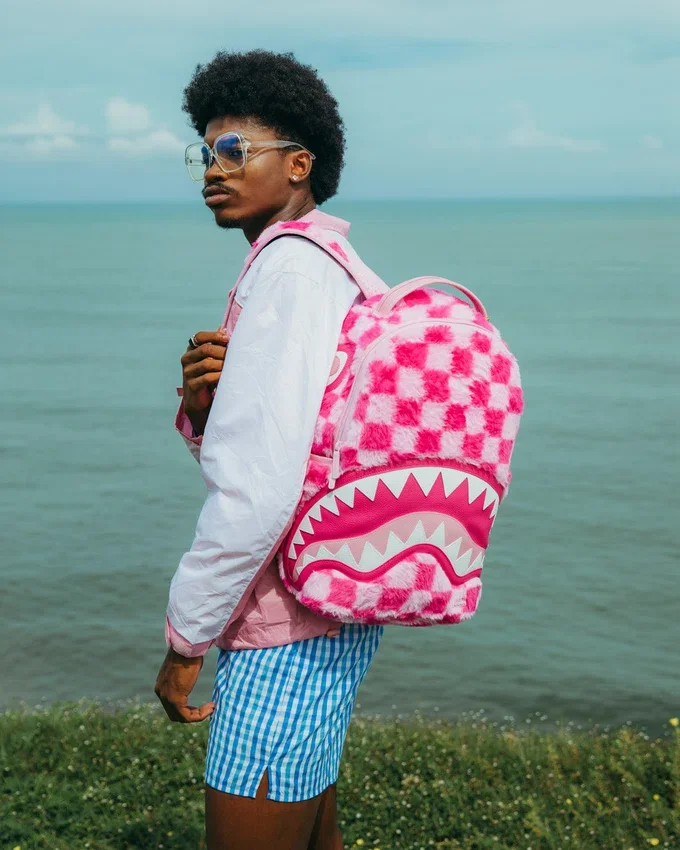 MOCHILA FURZILLA SHARK (CUADROS ROSA)