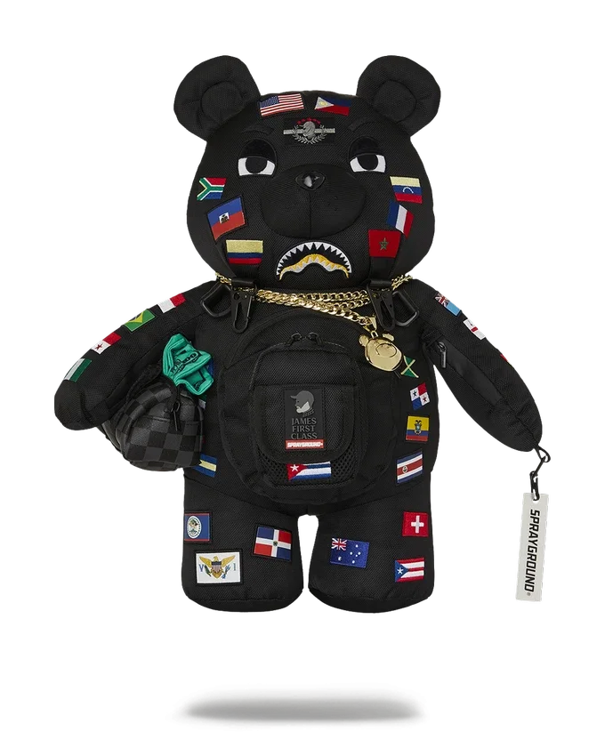 Mochila MONEYBEAR con banderas del mundo de JAMES FIRST CLASS
