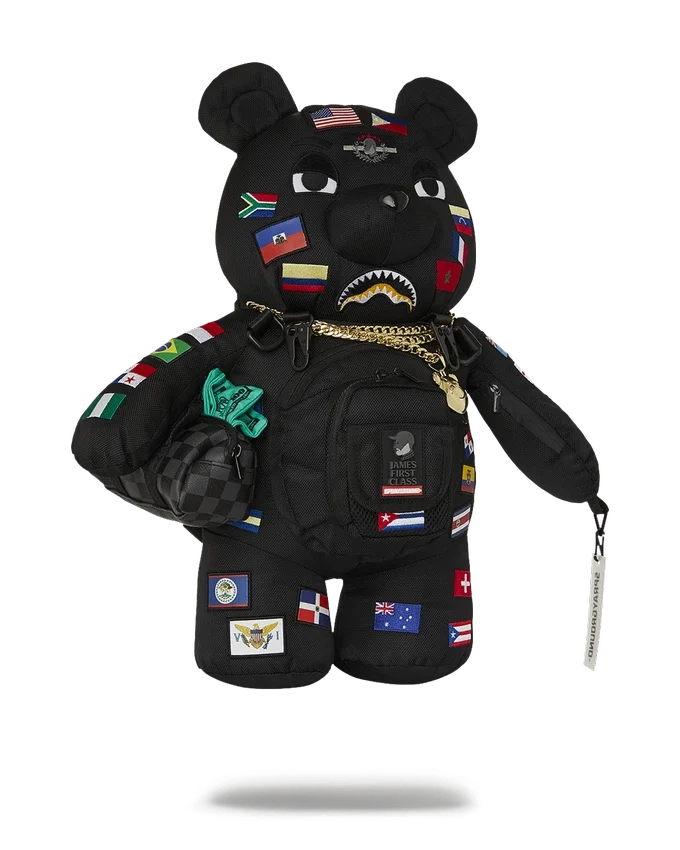 Mochila MONEYBEAR con banderas del mundo de JAMES FIRST CLASS