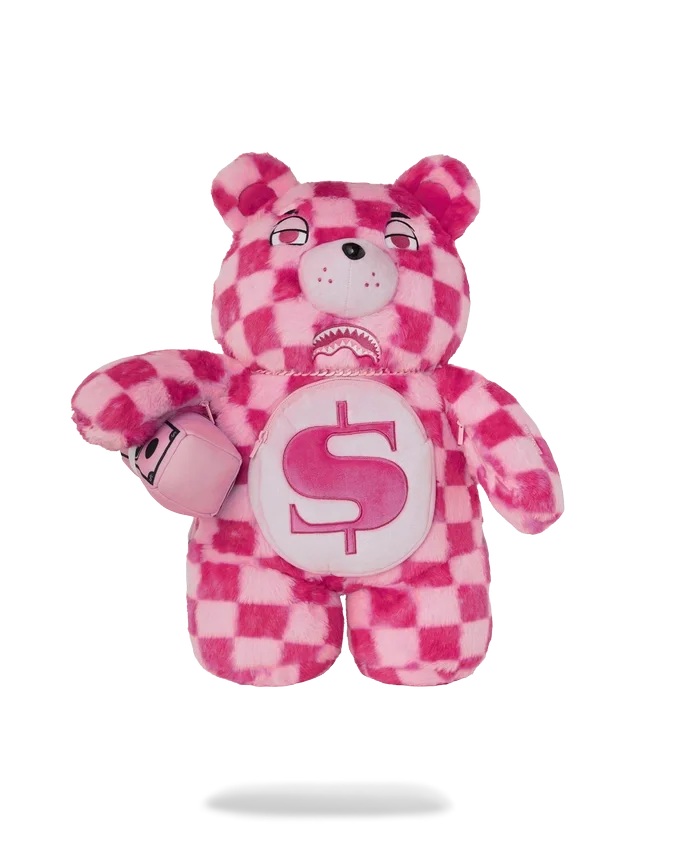 Mochila Moneybear Furzilla Shark (Cuadros Rosa)