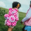 Mochila Moneybear Furzilla Shark (Cuadros Rosa)