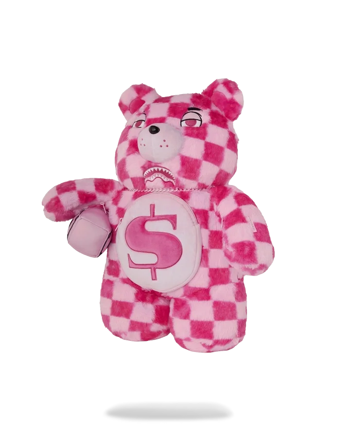 Mochila Moneybear Furzilla Shark (Cuadros Rosa)