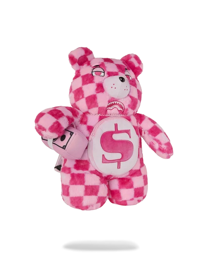 Mochila Moneybear Furzilla Shark (Cuadros Rosa)