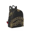 Mochila NOIR QUILT CON CADENA DORADA Y DETALLE DE TIBURÓN SALVAJE