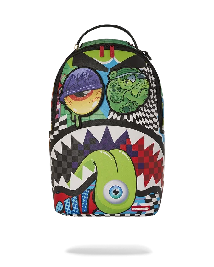 Mochila PSYCHO WORLD OF FUN (CON PARCHOS PARA LOS OJOS DE VELCRO DESMONTABLES)
